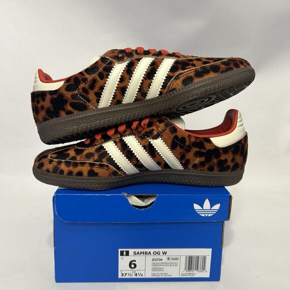 adidas Samba OG WMNS Leopard - “Preloved Red” JI2734 - Picture 3 of 6
